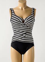 Costum de baie dintr-o singură piesă efect material satinat top sutien modelat negru MIRACLESUIT femeie