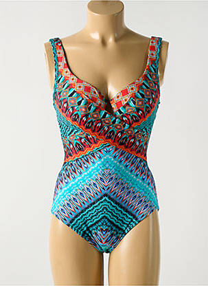 Costum de baie dintr-o singură piesă imprimeu fantezie top sutien modelat albastru MIRACLESUIT femme