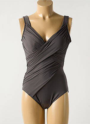 Costum de baie dintr-o singură piesă efect material satinat top sutien modelat gri MIRACLESUIT femeie