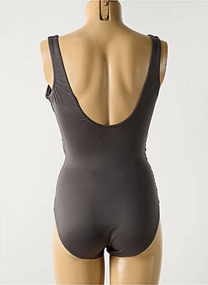 Costum de baie dintr-o singură piesă efect material satinat top sutien modelat gri MIRACLESUIT femeie