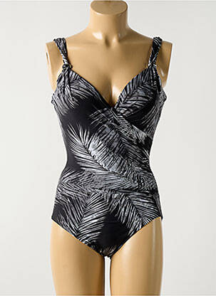 Costum de baie dintr-o singură piesă efect material satinat top sutien modelat negru MIRACLESUIT femeie