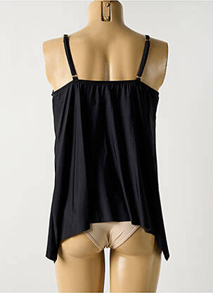 Top de baie efect material satinat negru MIRACLESUIT femeie