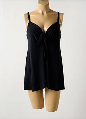 Top de baie efect material satinat negru MIRACLESUIT femeie