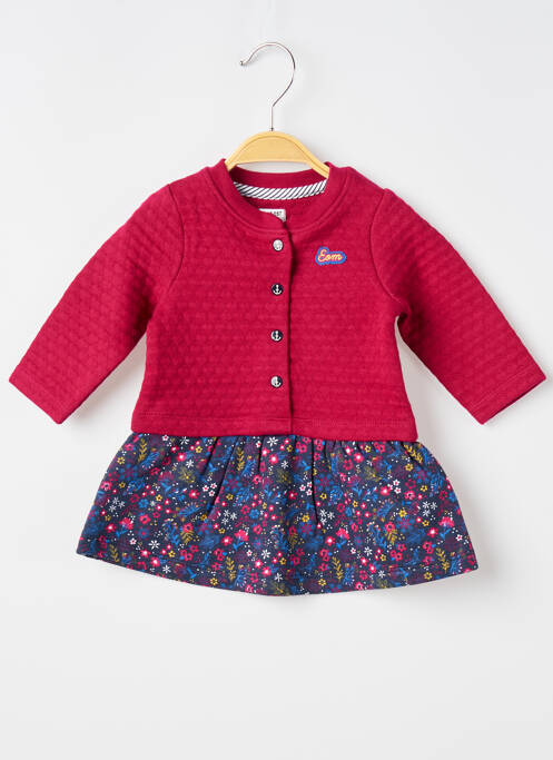 Rochie midi roz ELLE EST OU LA MER fată