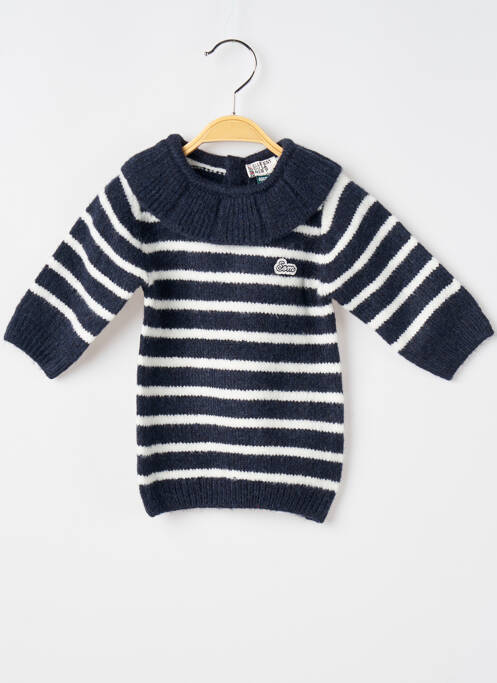 Rochie pulover albastru ELLE EST OU LA MER fată