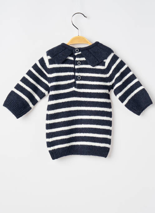 Rochie pulover albastru ELLE EST OU LA MER fată