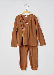 Set pantaloni strânsă la bază maro LITTLE DUTCH fille