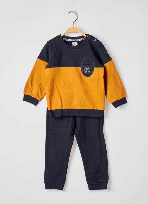 Set pantaloni tip de tricou galben ELLE EST OU LA MER garcon