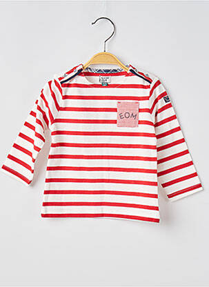 Tricou mâneci lungi mâneci lungi roșu ELLE EST OU LA MER copil