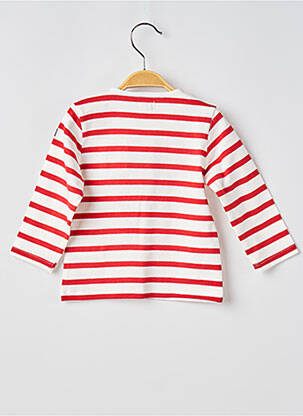 Tricou mâneci lungi mâneci lungi roșu ELLE EST OU LA MER copil