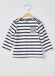 Tricou mâneci lungi mâneci lungi albastru ELLE EST OU LA MER copil