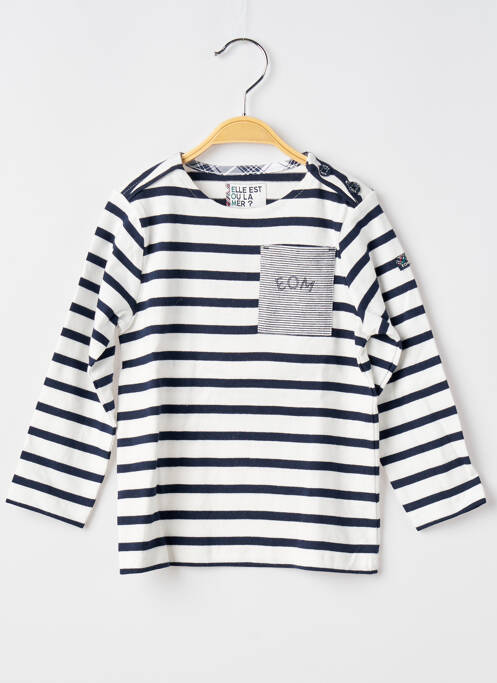 Tricou albastru ELLE EST OU LA MER copil