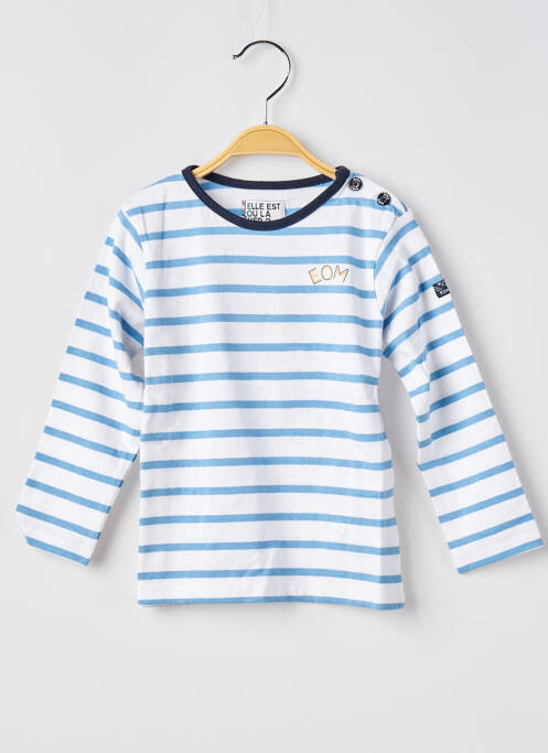 Polo albastru ELLE EST OU LA MER copil