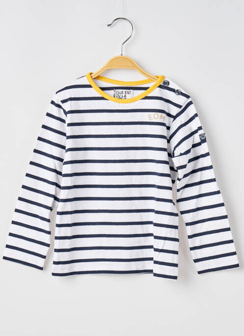 Polo albastru închis ELLE EST OU LA MER copil