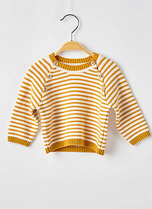 Pulover guler rotund mâneci lungi galben MOULIN ROTY copil