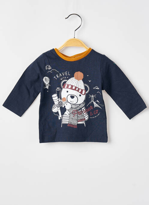 Tricou albastru ELLE EST OU LA MER băiat