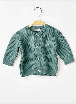 Vestă cu mâneci lungi croială dreaptă verde MOULIN ROTY fată