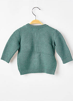 Vestă cu mâneci lungi croială dreaptă verde MOULIN ROTY fată