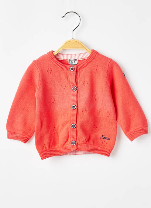 Vestă cu mâneci lungi roz ELLE EST OU LA MER fată