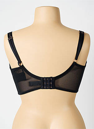 Sutien efect material satinat sutien cupe întregi cu decolteu înalt negru SCANTILLY femeie