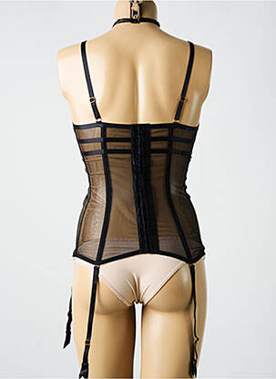 Corset broderie negru AJOUR femeie
