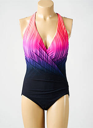 Costum de baie dintr-o singură piesă efect material satinat top sutien modelat roz MIRACLESUIT femeie