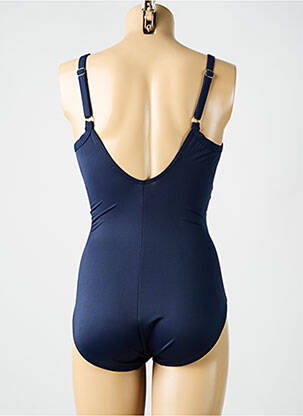 Costum de baie dintr-o singură piesă efect material satinat top sutien modelat albastru MIRACLESUIT femeie