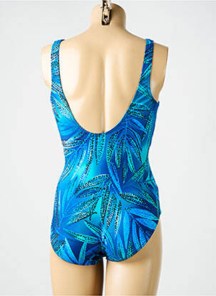 Costum de baie dintr-o singură piesă imprimeu fantezie top triunghiuri albastru MIRACLESUIT femeie