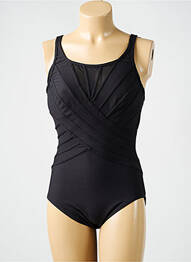 Costum de baie dintr-o singură piesă elasticitate sutien balconet cu decolteu înalt negru MIRACLESUIT femme