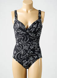 Costum de baie dintr-o singură piesă imprimeu fantezie sutien balconet cu decolteu înalt negru MIRACLESUIT femme