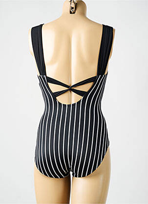 Costum de baie dintr-o singură piesă efect material satinat sutien cupe întregi cu decolteu înalt negru MIRACLESUIT femeie