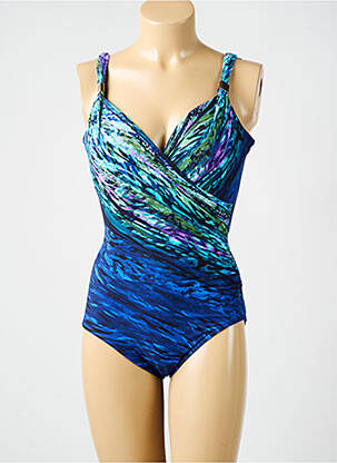 Costum de baie dintr-o singură piesă imprimeu fantezie top sutien modelat albastru MIRACLESUIT femeie