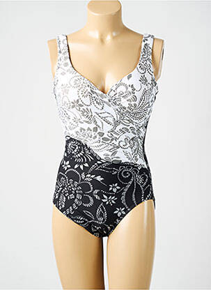 Costum de baie dintr-o singură piesă efect material satinat top sutien modelat negru MIRACLESUIT femeie