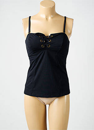 Top de baie bretele elastice detașabile negru AMORESSA femeie