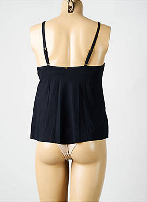 Top de baie efect material satinat negru AMORESSA femeie