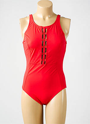 Costum de baie dintr-o singură piesă elasticitate sutien cupe întregi cu decolteu înalt roșu AMORESSA femeie