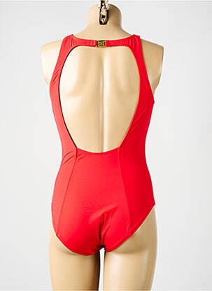 Costum de baie dintr-o singură piesă elasticitate sutien cupe întregi cu decolteu înalt roșu AMORESSA femeie