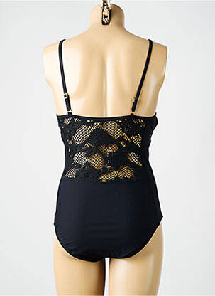 Costum de baie dintr-o singură piesă elasticitate top sutien modelat negru AMORESSA femeie