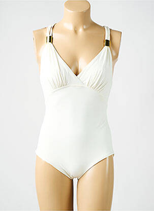 Costum de baie dintr-o singură piesă elasticitate top sutien modelat alb AMORESSA femeie