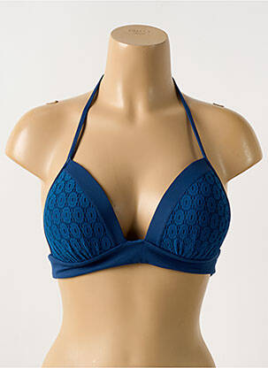 Sutien de costum de baie elasticitate top sutien push-up albastru CYELL femeie