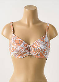 Sutien de costum de baie elasticitate sutien cupe întregi cu decolteu înalt portocaliu CYELL femme