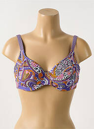 Sutien de costum de baie elasticitate sutien cupe întregi cu decolteu înalt violet CYELL femme