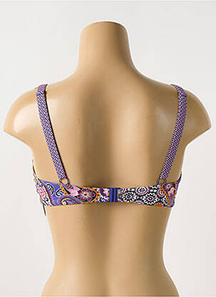 Sutien de costum de baie elasticitate sutien cupe întregi cu decolteu înalt violet CYELL femeie
