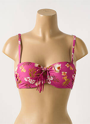 Sutien de costum de baie elasticitate top sutien modelat roz CYELL femeie