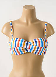 Sutien de costum de baie elasticitate top sutien modelat albastru CYELL femme