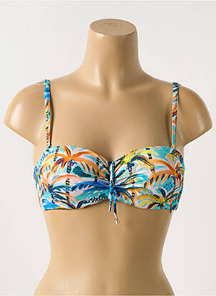 Sutien de costum de baie elasticitate top sutien modelat albastru CYELL femeie