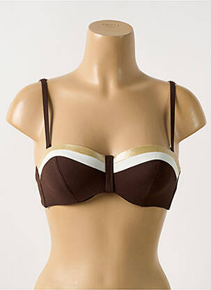 Sutien de costum de baie elasticitate top sutien modelat maro CYELL femeie