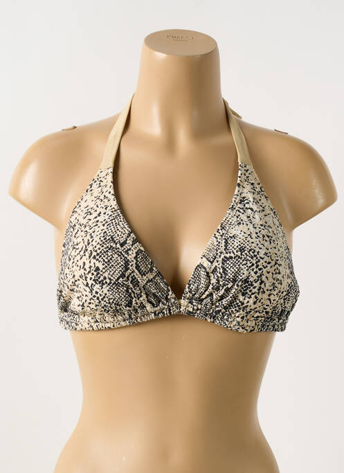 Sutien de costum de baie elasticitate sutien cu susținere înaltă și burete detașabil bej LULI FAMA femme