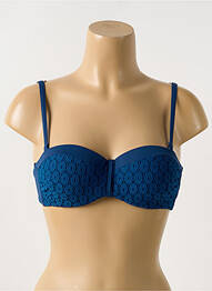 Sutien de costum de baie elasticitate top sutien modelat albastru CYELL femme