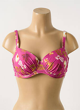 Sutien de costum de baie elasticitate top sutien modelat roz CYELL femeie